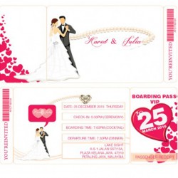 Ticket Wedding Cards - 03