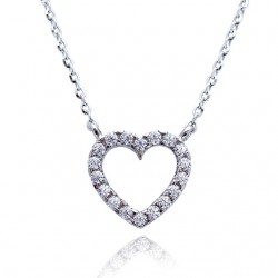 Kelvin Gems Premium My Heart Pendant Necklace m/w SWAROVSKI Zirconia