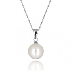 Lydia Shell Pearl Pendant Necklace Crafted by Angie