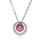 Kelvin Gems Premium Multiway Pendant Necklace Made With Pink Austrian Zirconia