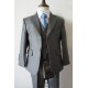 Luxury 5Pcs Little Boy/Man Coat Vest Set with Tie - Grey