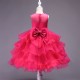 Pretty Beading Belted Sequin layered Sleeveless Chiffon Dress Pink