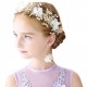 Children Hair Vine Wedding Headdress with Earing White
