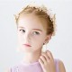 Children Hair Vine Wedding Headdress with Earing Pink