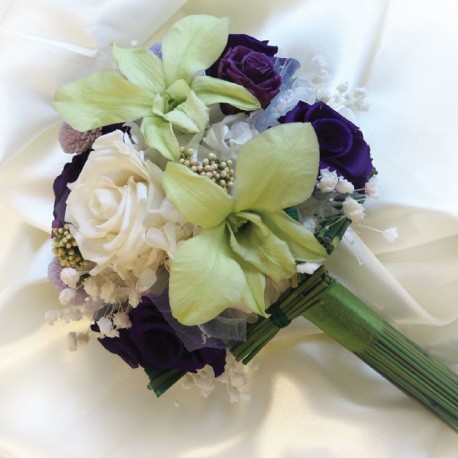 Purple Petals Preserved Bridal Bouquet