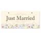 Just Married Personalized Printed Car Plate - Rosey Romance