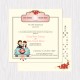 Cute Just Married Printed Flat Cards - 100 pcs (3 Colors)