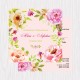 Floral Watercolor Printed Flat Cards - 100 pcs (3 Colors)