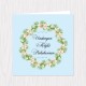 Spring Wreath Folded Cards - 100 pcs (3 Colors)