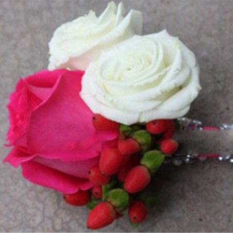 Summerpots Bridal Corsage & Boutonniere - Passion Rose