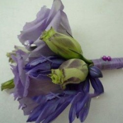 Summerpots Bridal Corsage & Boutonniere - Purple Sunrise