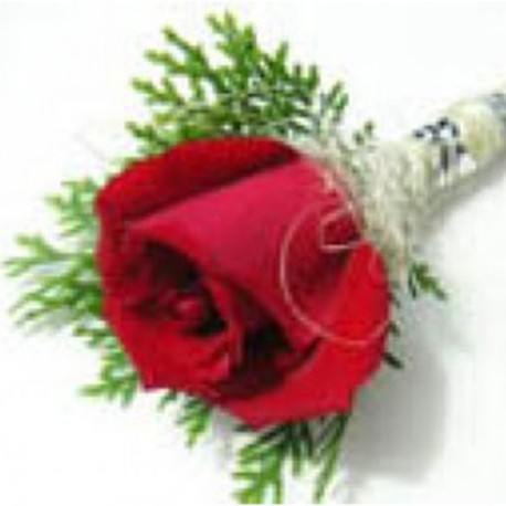 Summerpots Bridal Corsage & Boutonniere - Rosey Red